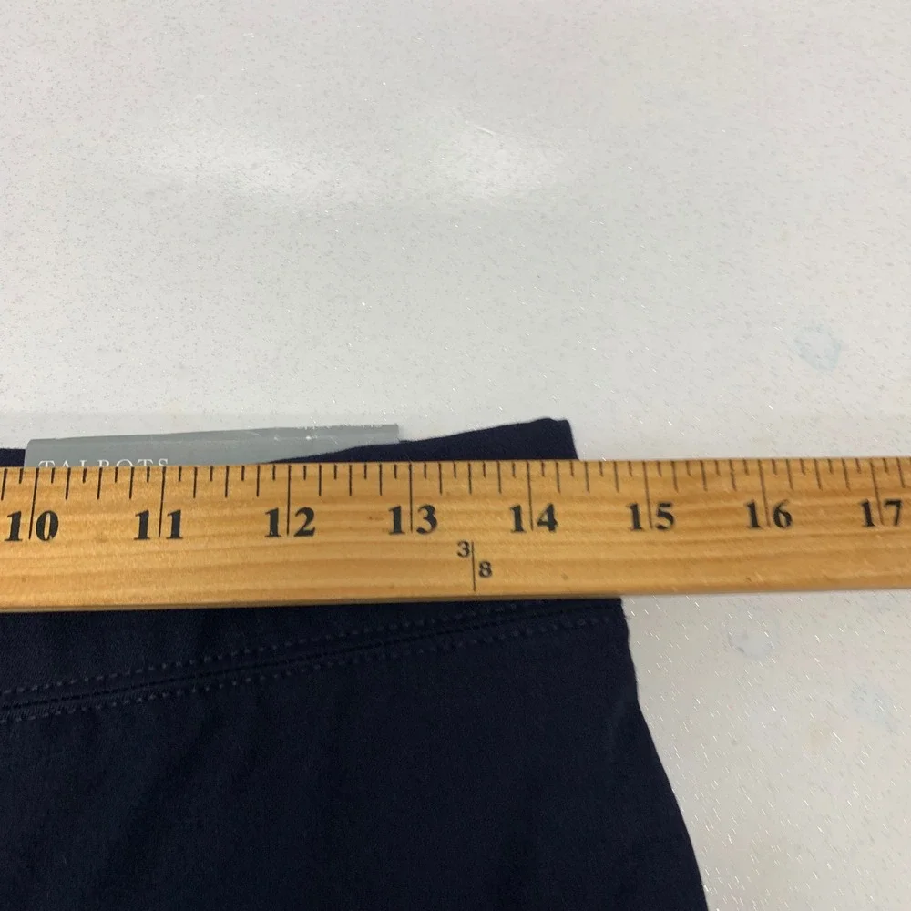 Talbots Skinny Ankle Pants Navy Blue 6P Stretch Elastic Waist Business New